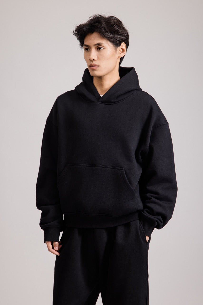 460GSM Core Hoodie BLACK