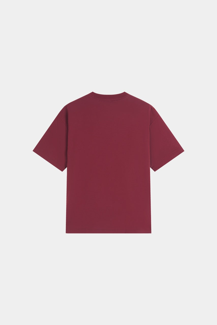 Drop Shoulder T-shirt Wine