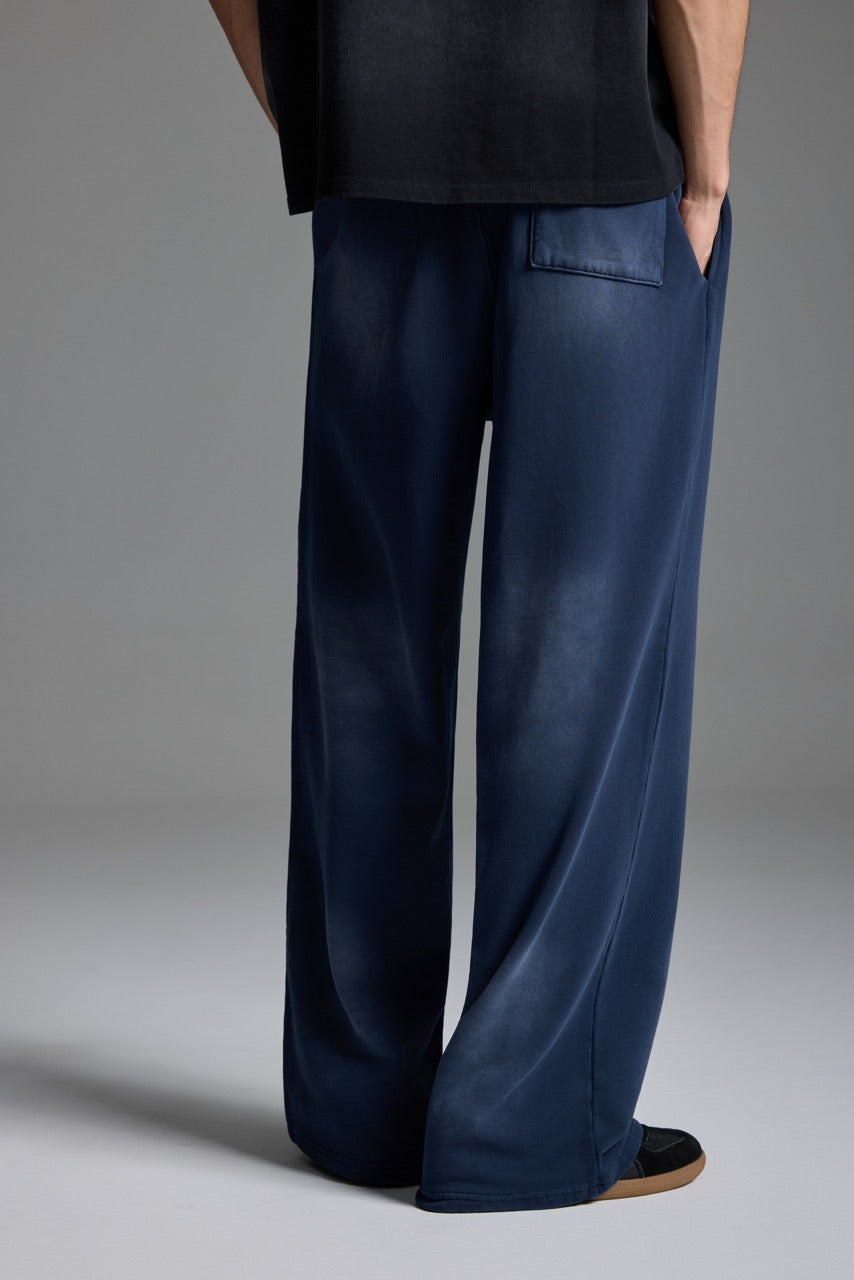 Washed Basic Sweatpants NavyBlue