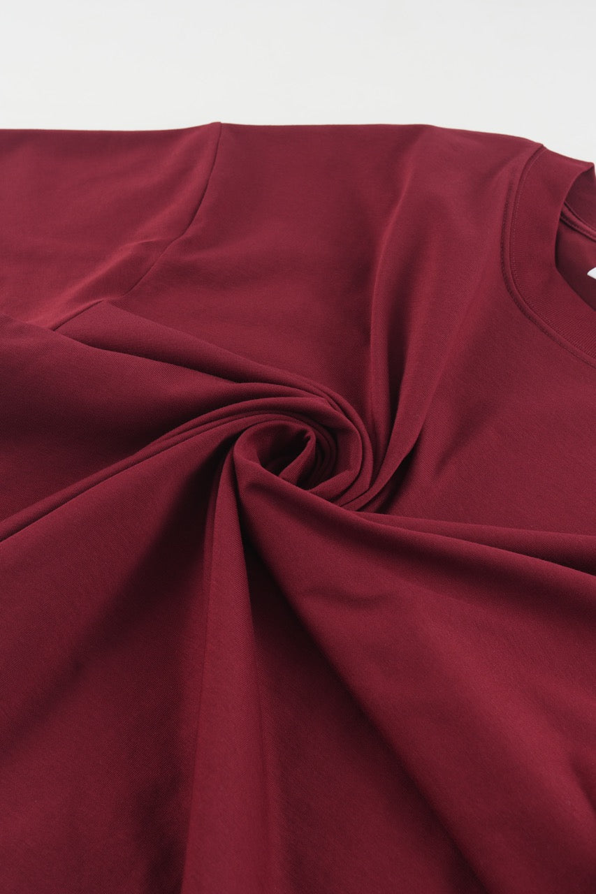Drop Shoulder T-shirt Wine