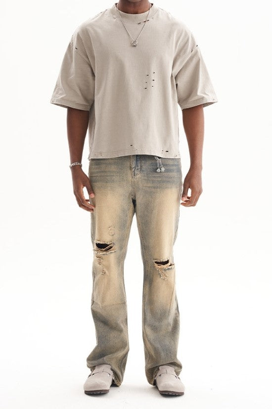 Vintage worn short T-shirt WM232