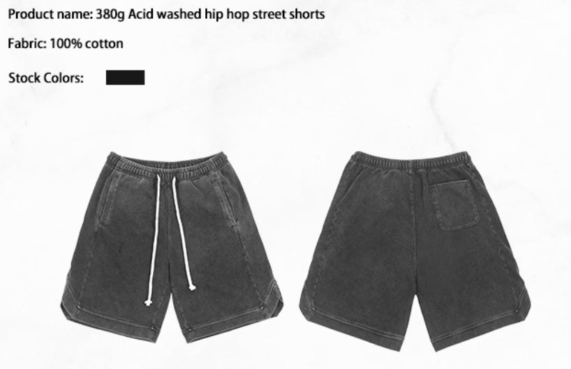 Vintage washed cotton shorts WM233