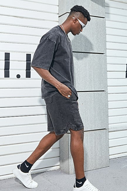 Vintage washed cotton shorts WM233