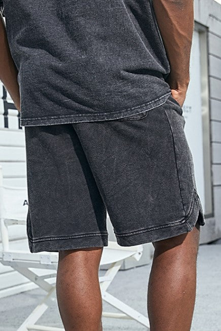 Vintage washed cotton shorts WM233