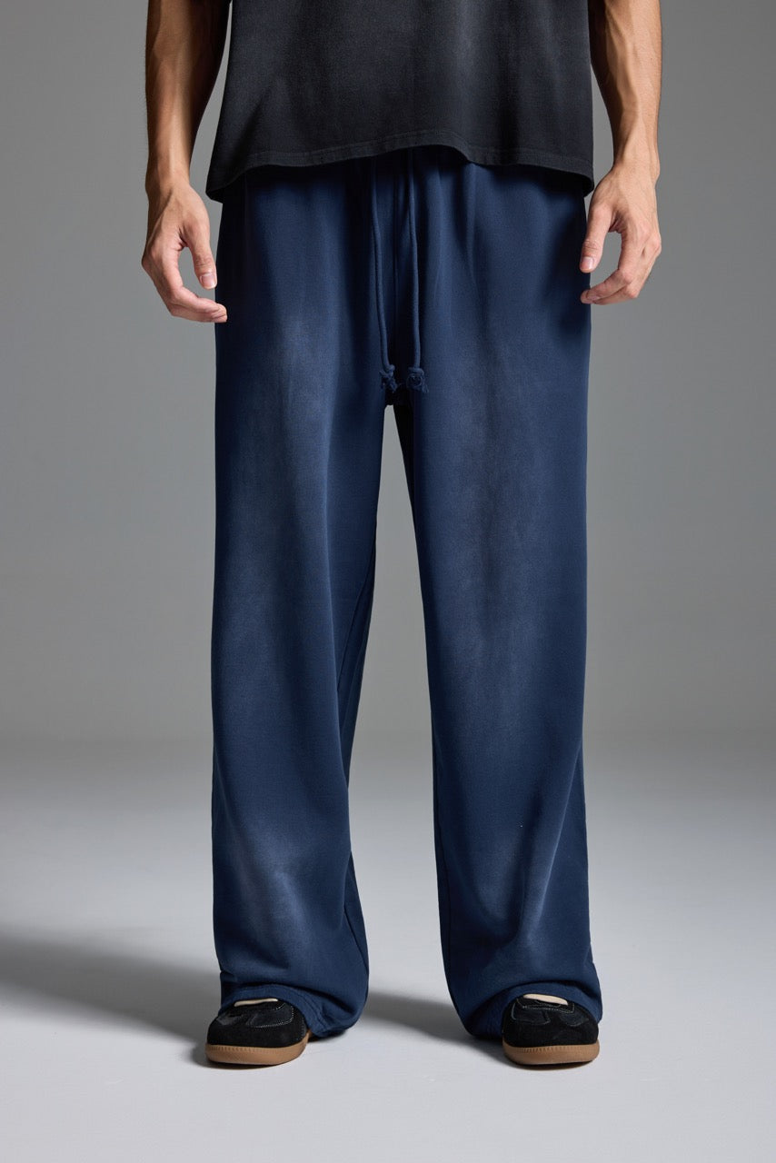 Washed Basic Sweatpants NavyBlue