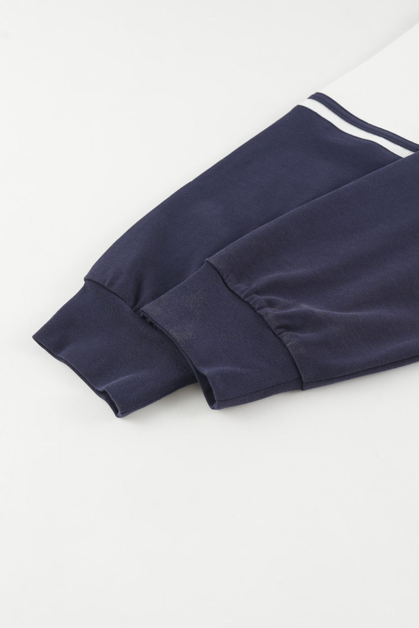 Cropped Rugby Shirt - Navy