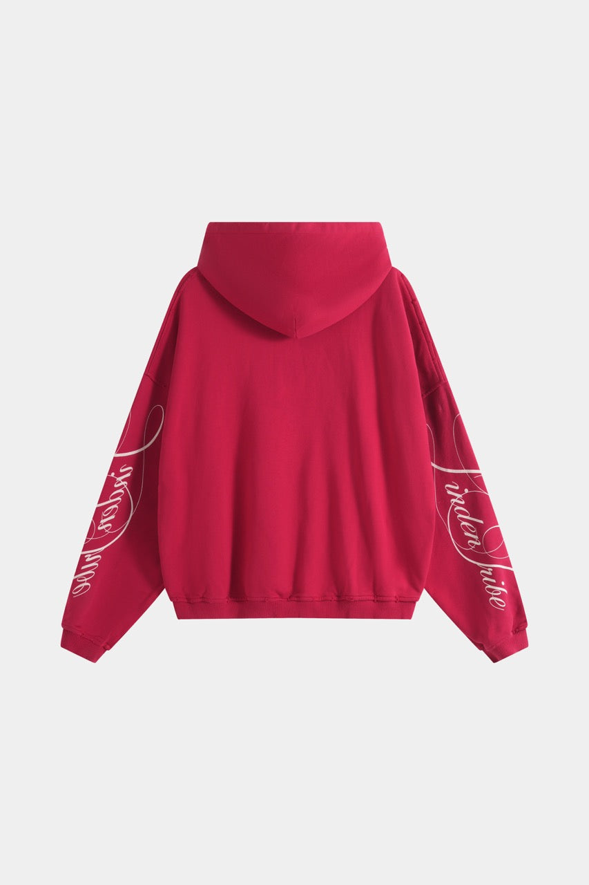 Sudadera corta con capucha Linden - Roja