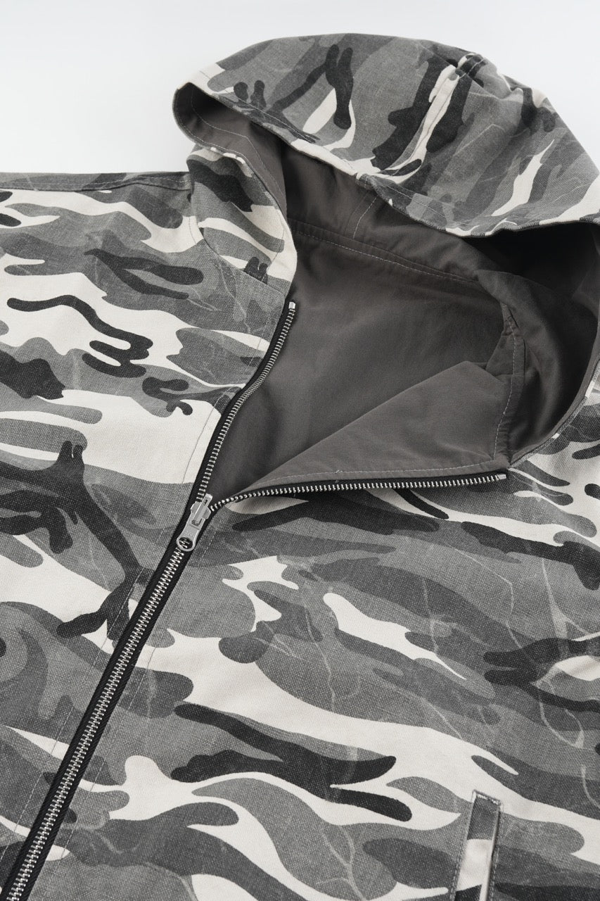 Reversible Hooded Jacket - Camo