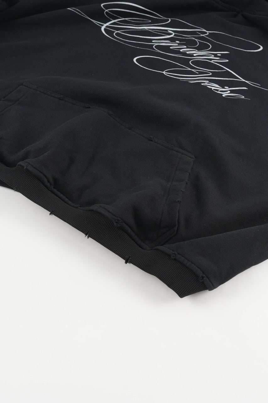 Linden Cropped Hoodie - Black