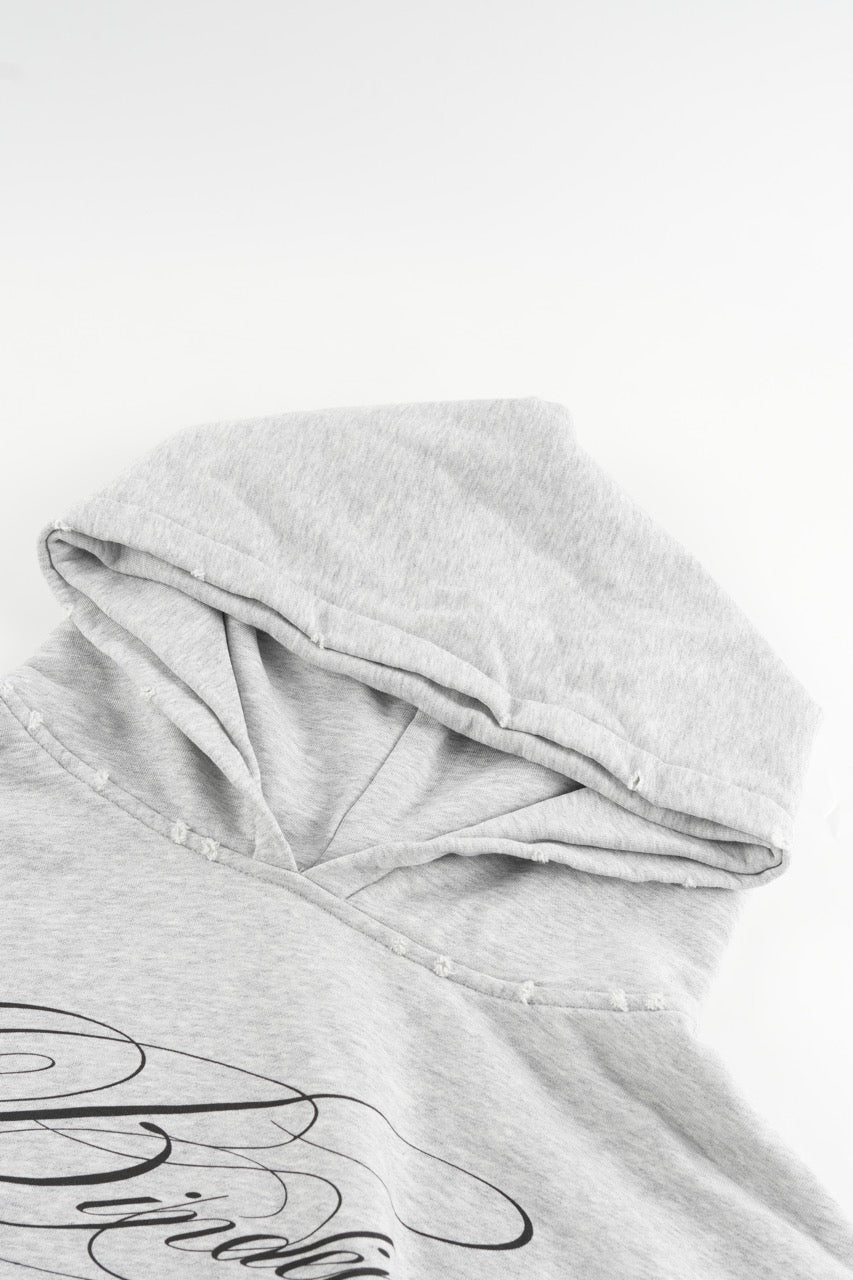 Linden Cropped Hoodie - Grey