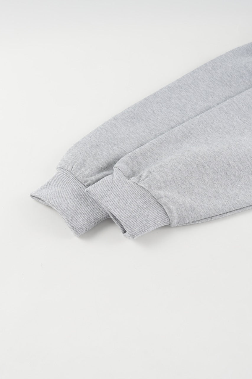 Cropped 1/4 Zip - Grey