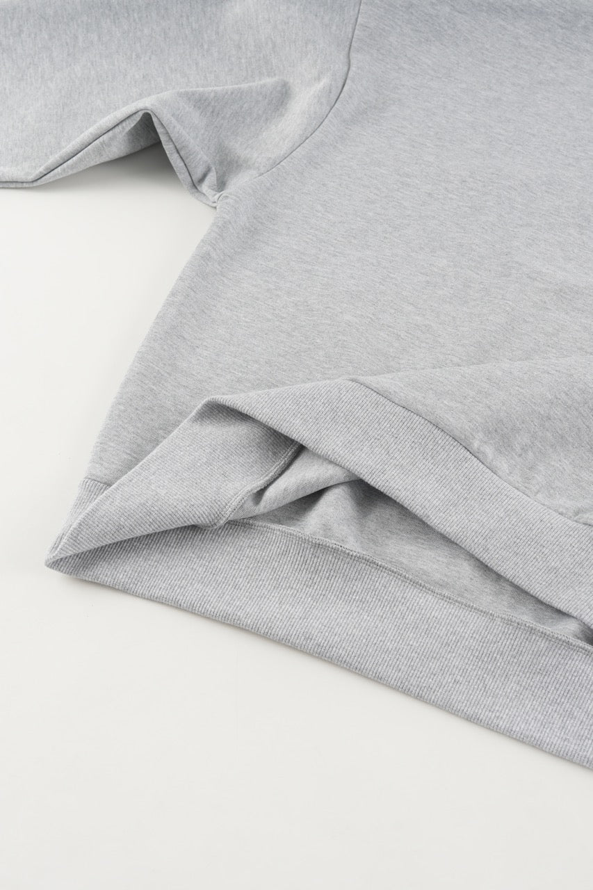 Cropped 1/4 Zip - Grey