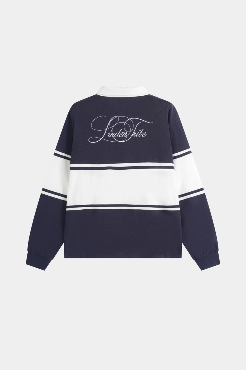 Cropped Rugby Shirt - Navy