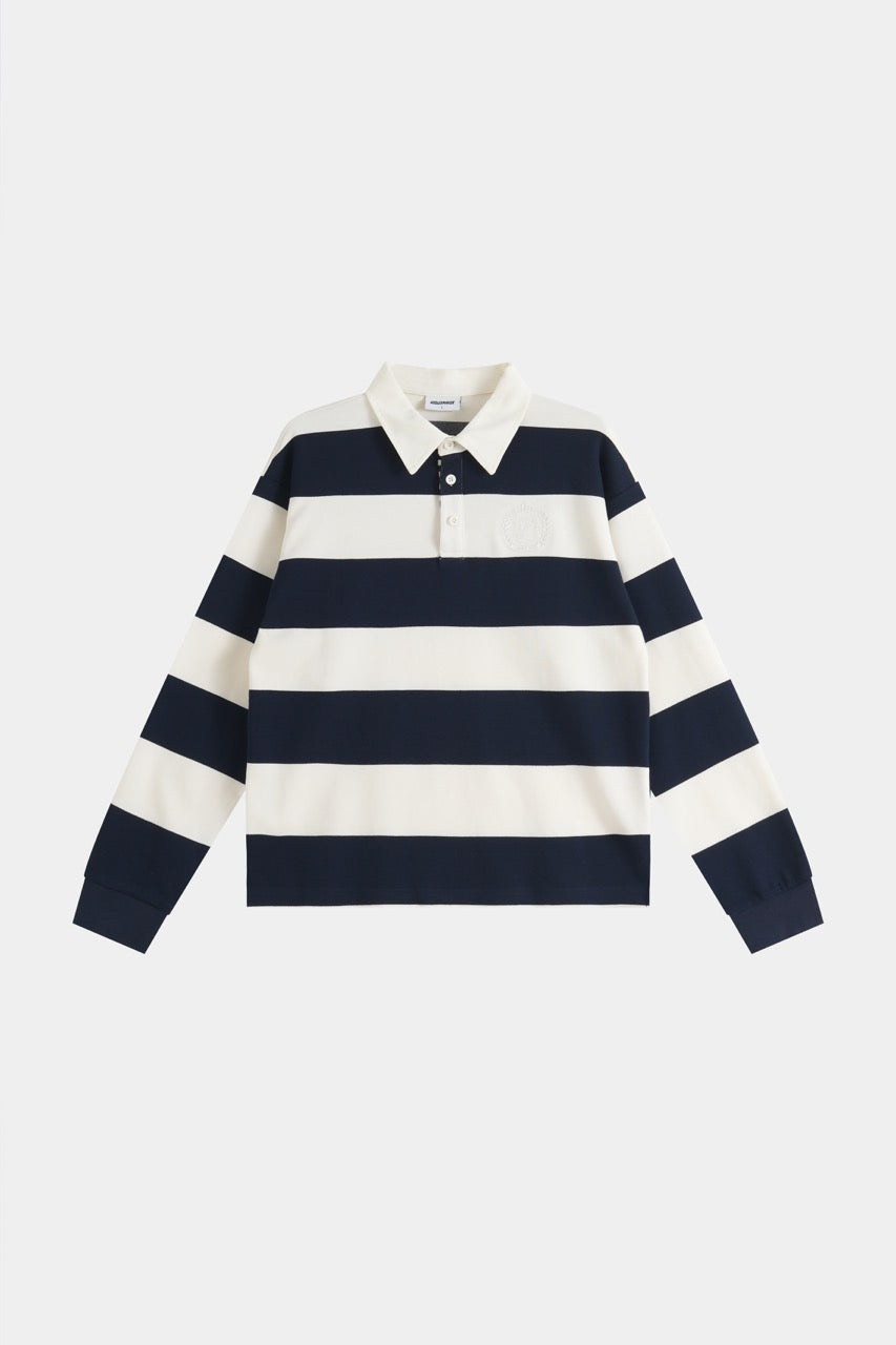 Chemise de rugby cropped - Marine