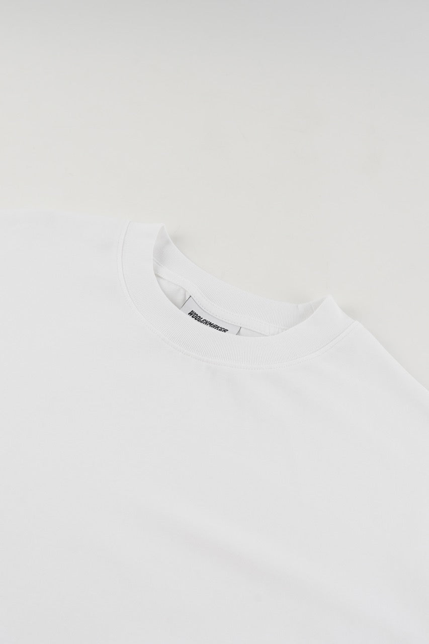 Camiseta de Hombro Caído Blanca