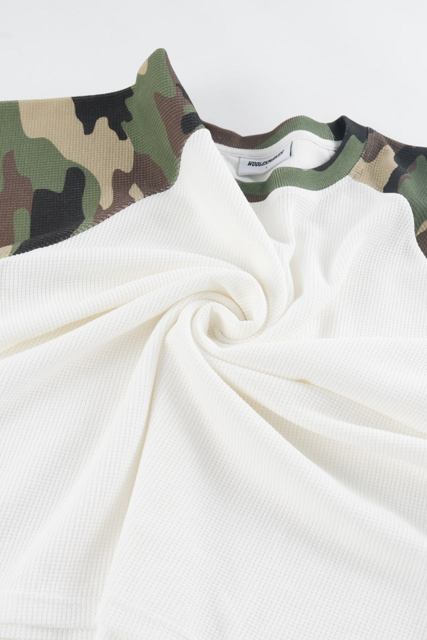 Raglan Waffle Sweatshirt - Camo