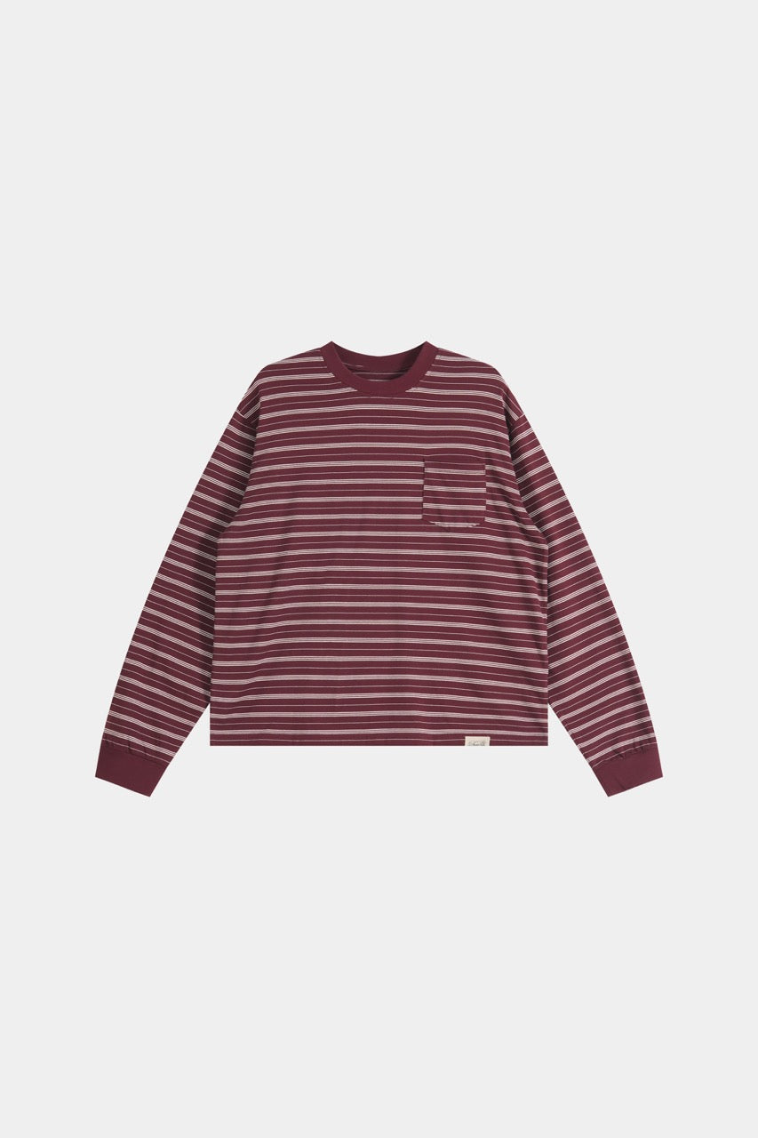 Striped Long Sleeve - WINE