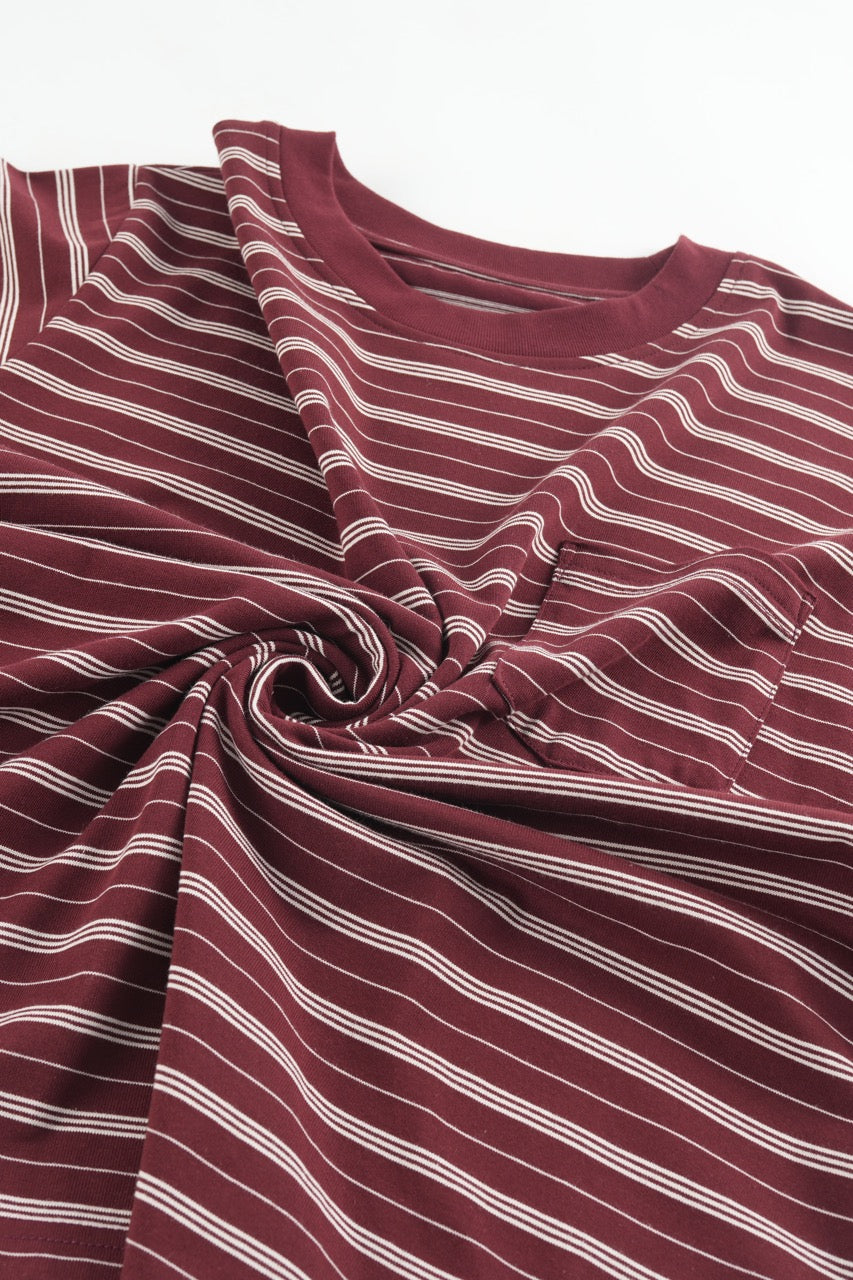 Striped Long Sleeve - WINE