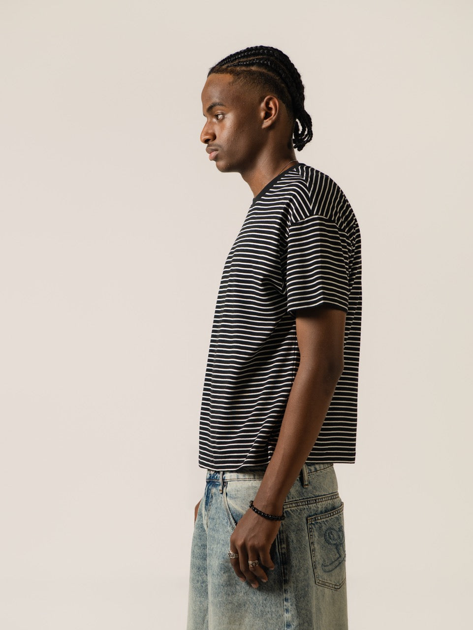 Striped Tshirt - Black