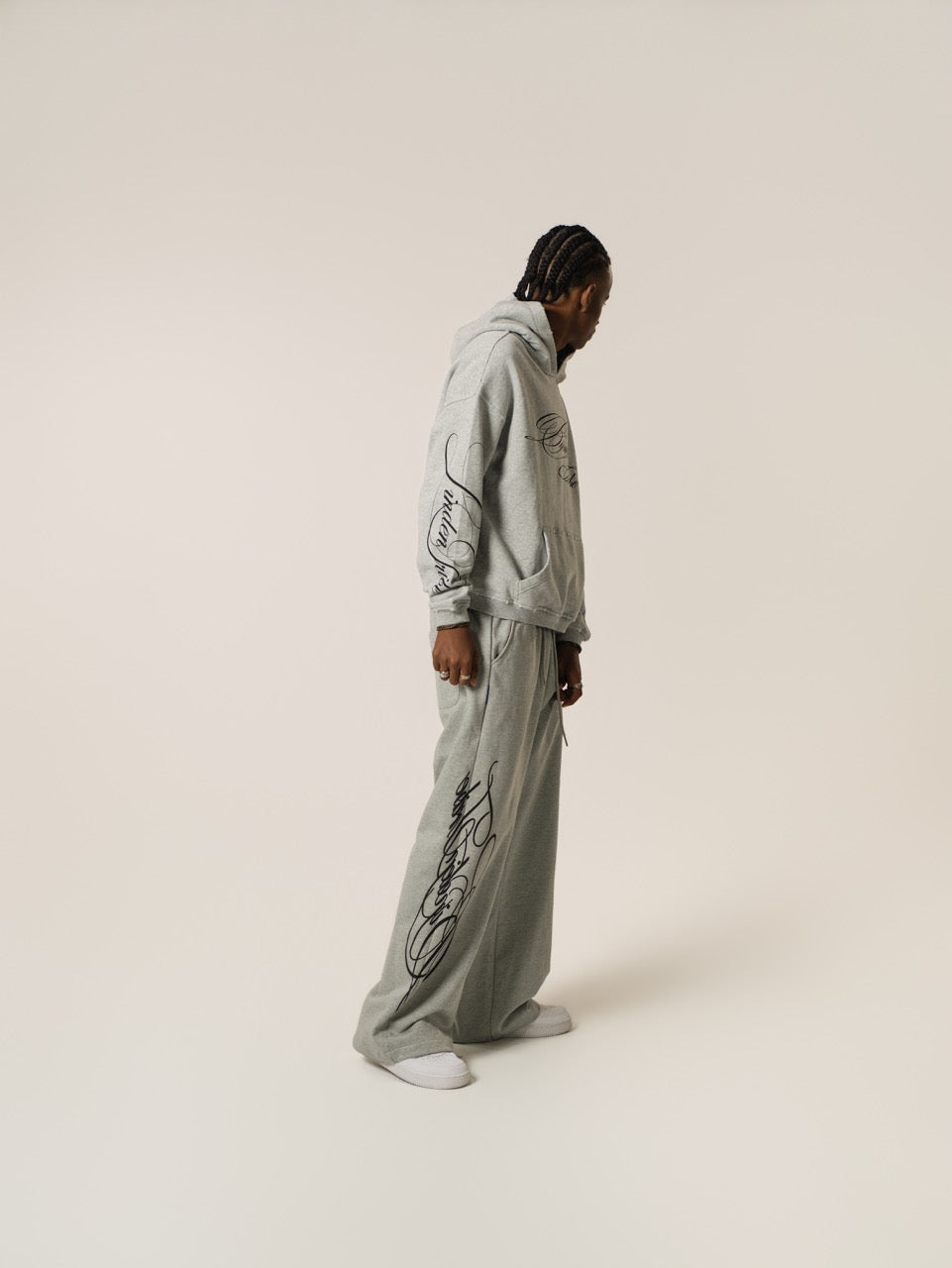 Linden Cropped Hoodie - Grey
