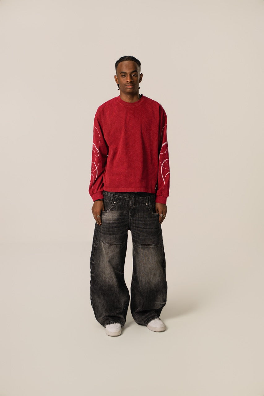 LINDEN SWEATSHIRT Burgundy Red