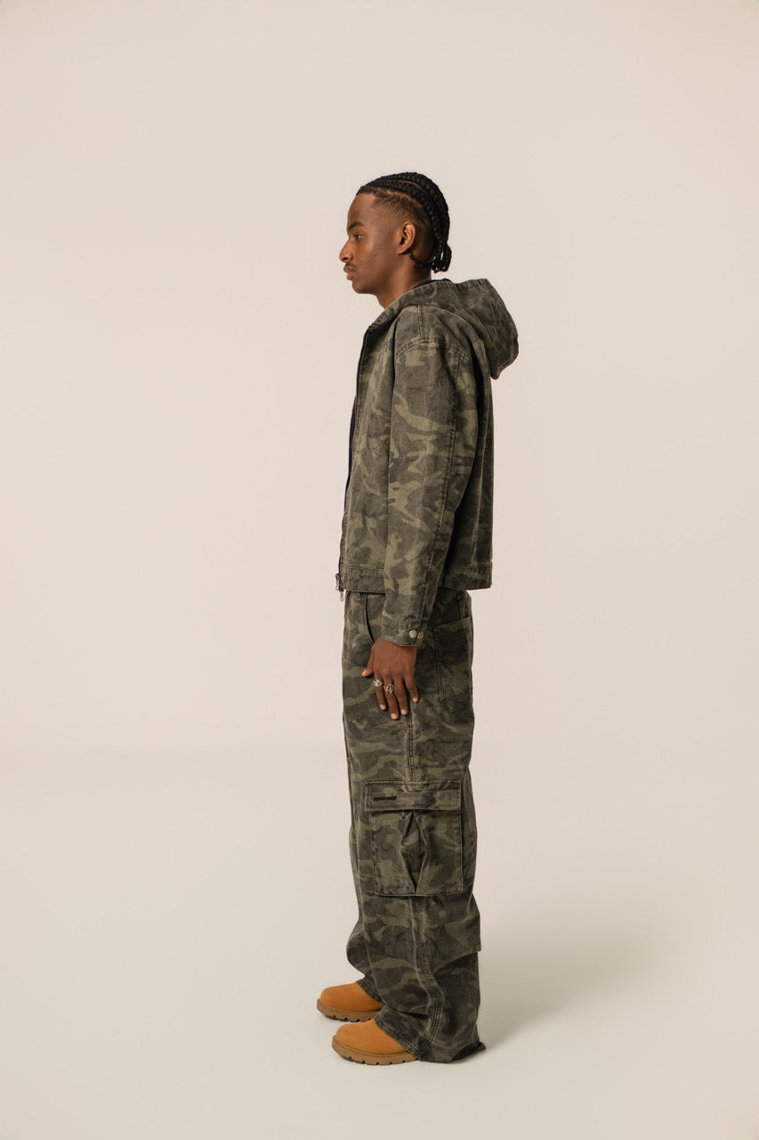 Reversible Hooded Jacket - GreenCamo