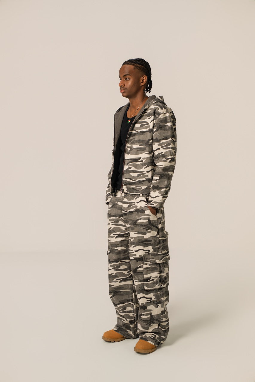 Reversible Hooded Jacket - WhiteCamo