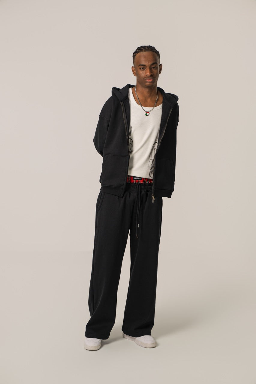 LINDEN Boxer Sweatpants - Black