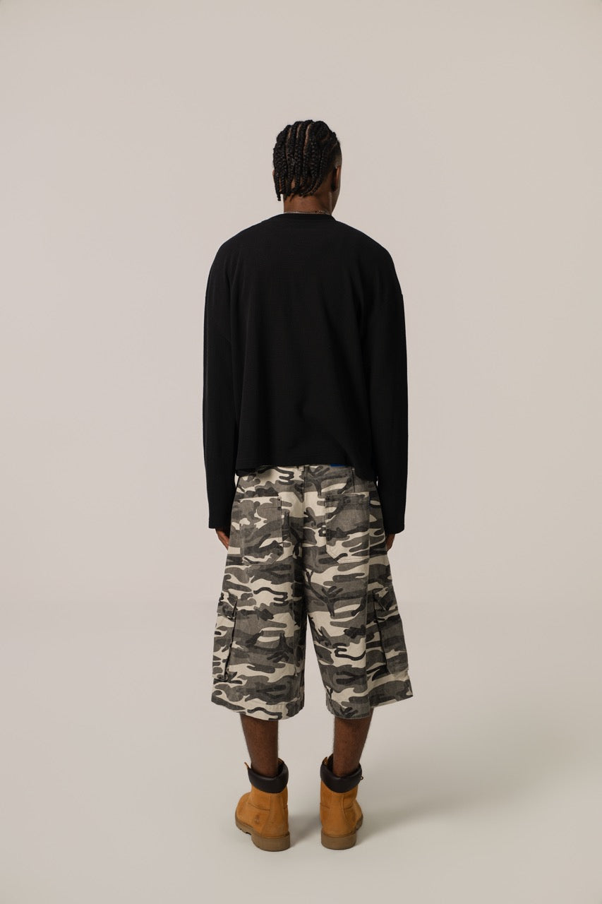 Waffle Sweatshirt Black