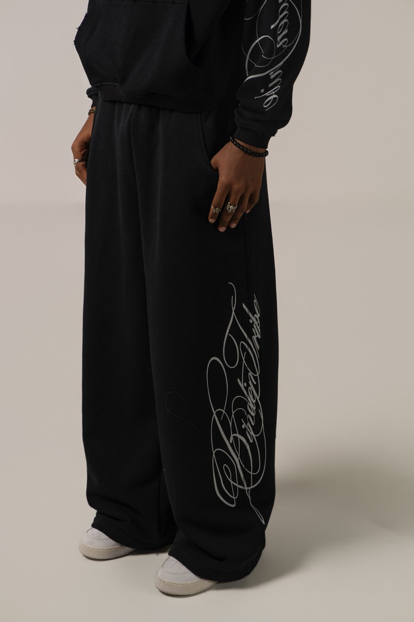 Pantalones de chándal baggy Signature - Negro
