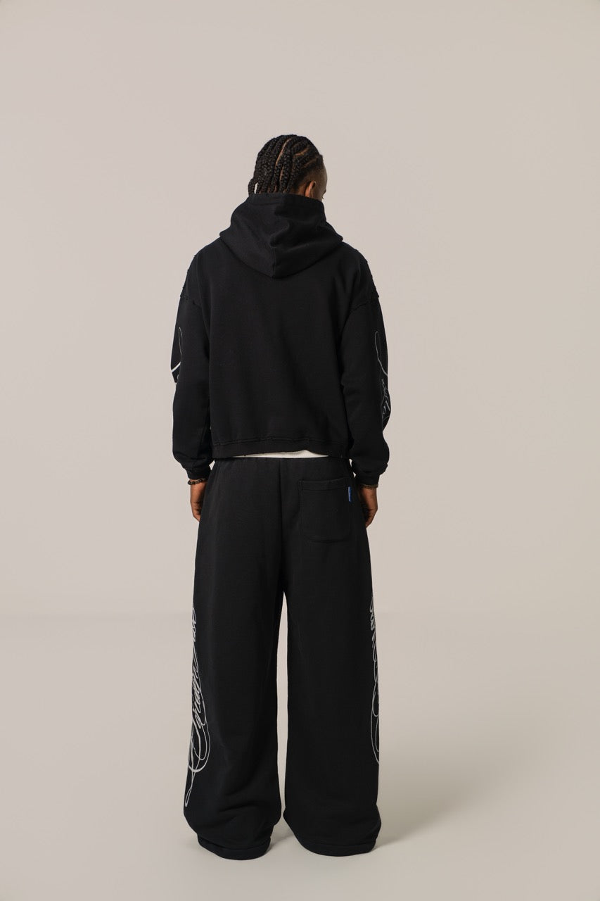 Pantalones de chándal baggy Signature - Negro