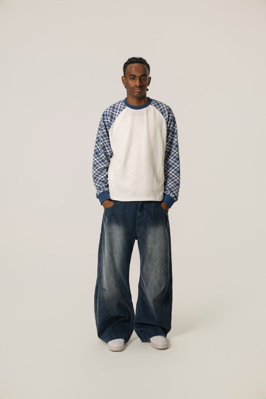 Baggy Corduroy Pants - WashedNavy