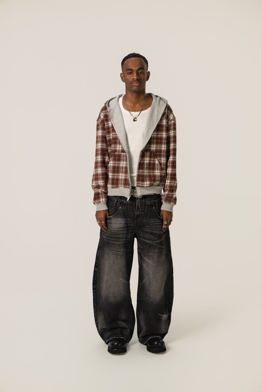 Reversible Zip Up Jacket - Wine