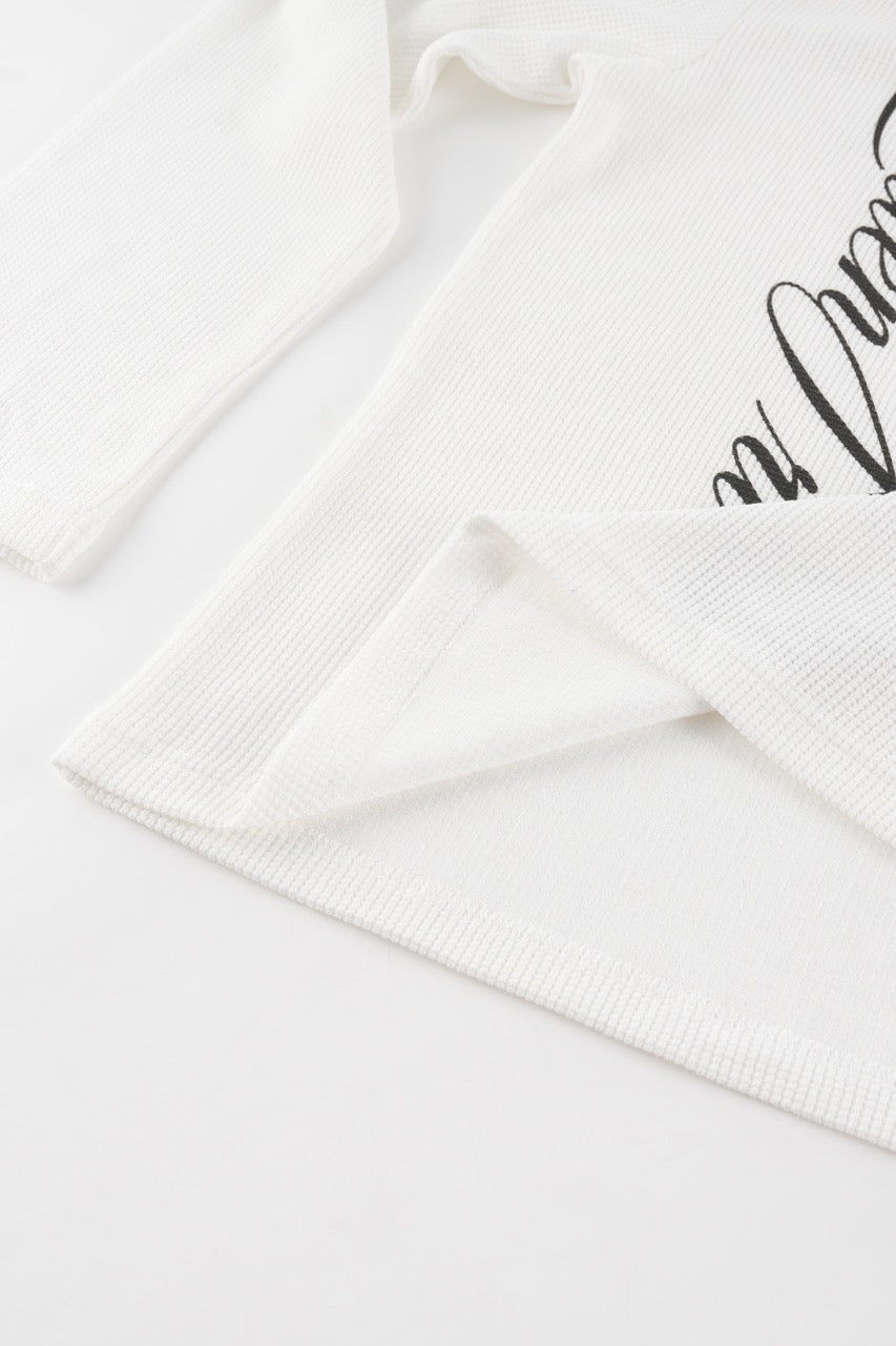 Waffle Sweatshirt White