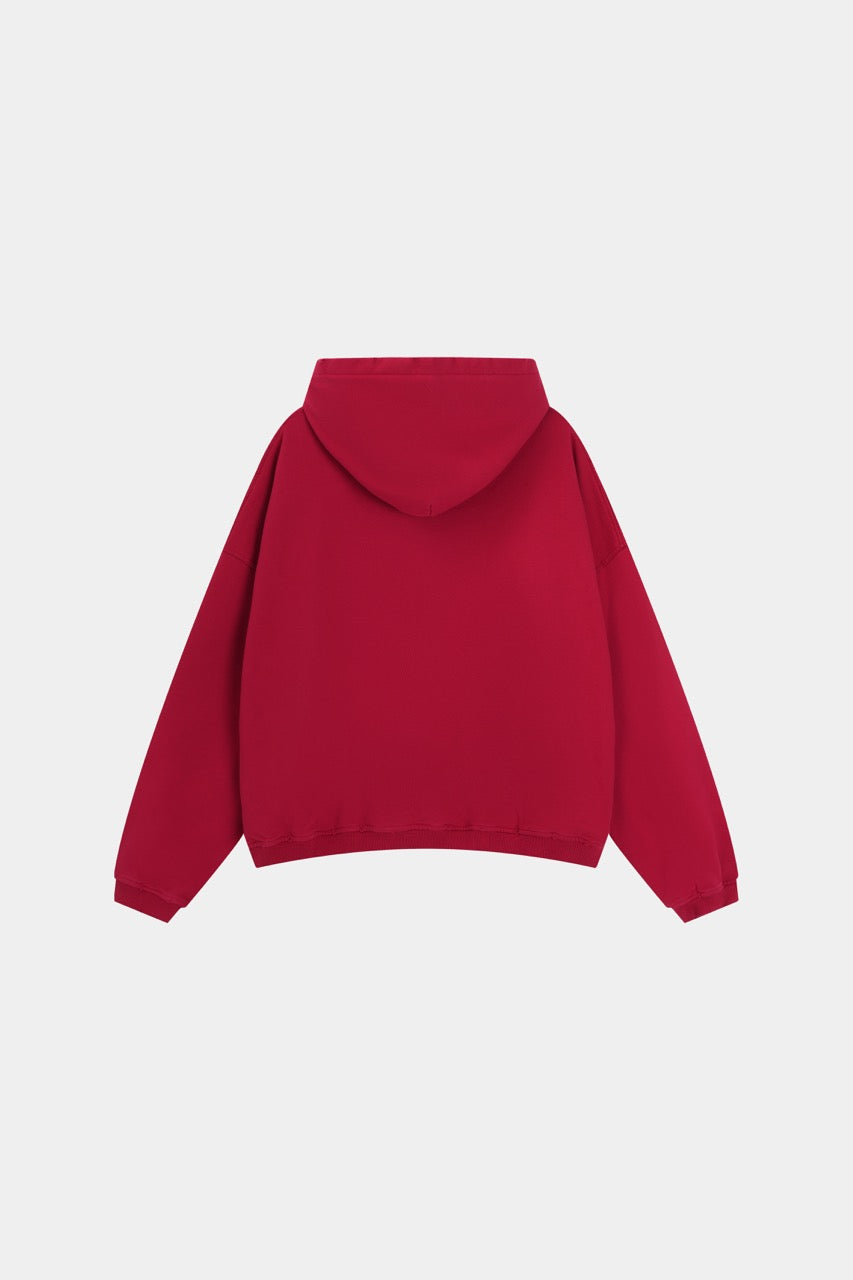 Cropped Hoodie Red