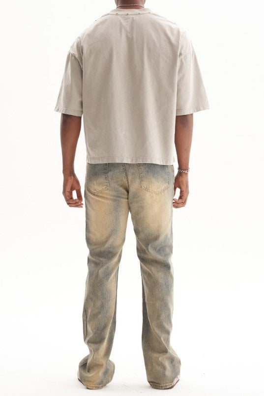 Vintage worn short T-shirt WM232