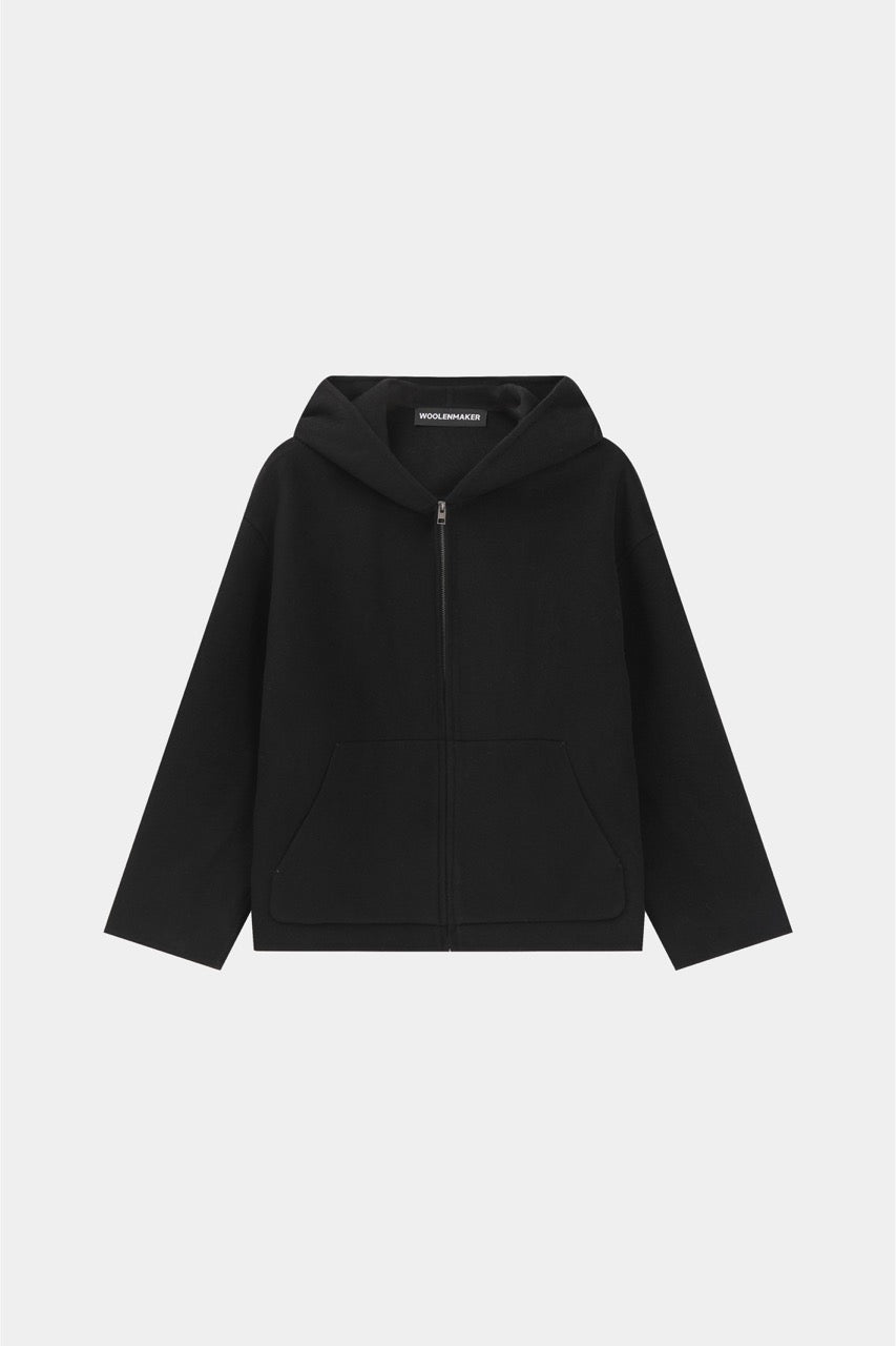 Cashmere jacket with hood