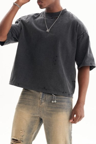 Vintage worn short T-shirt WM232