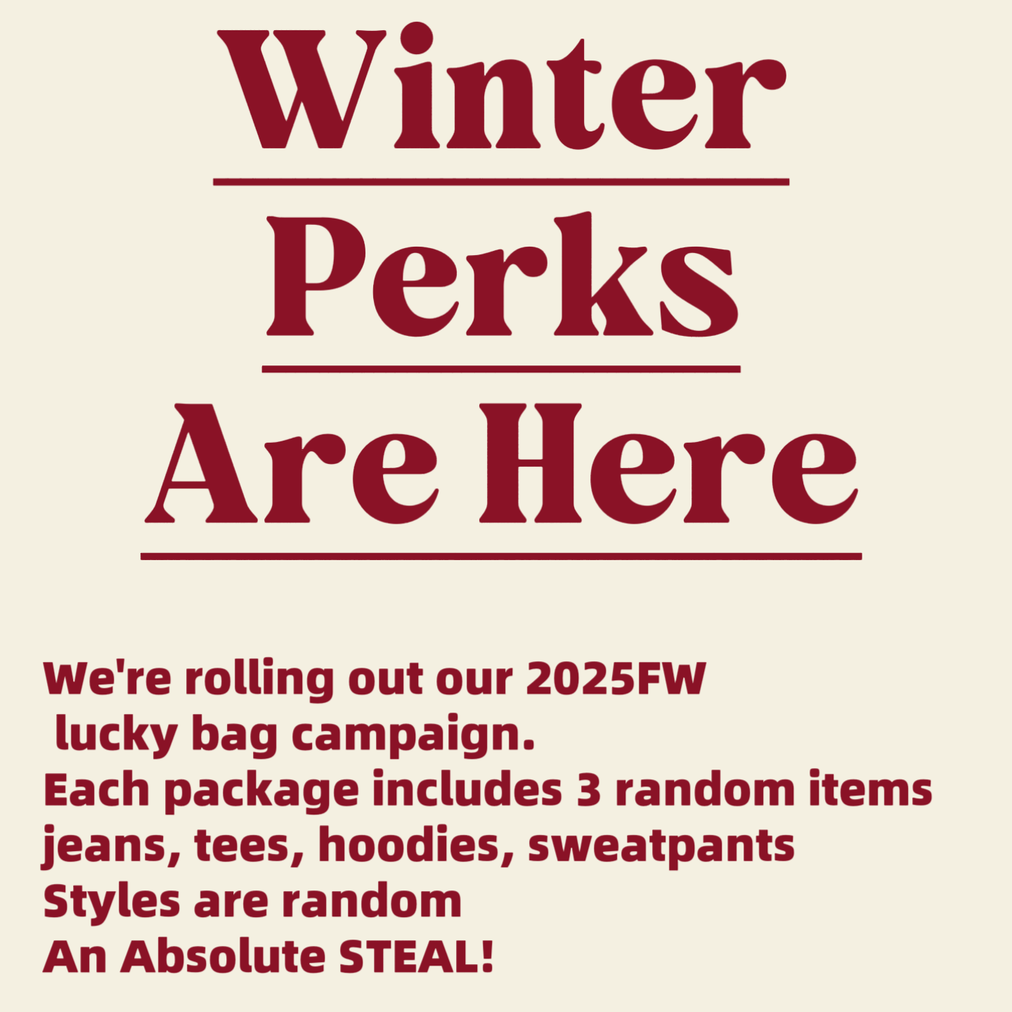 Winter Perks LUCKY BAG