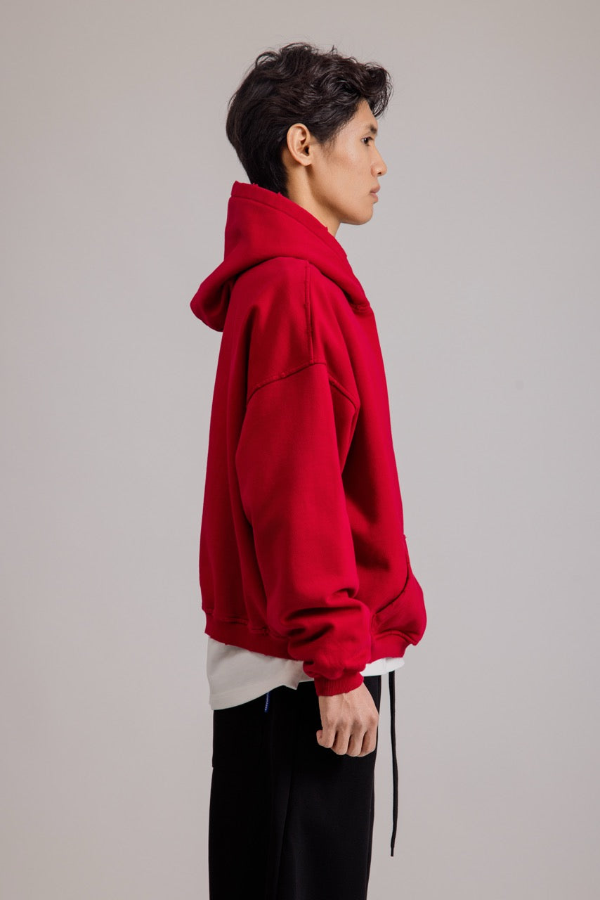 Cropped Hoodie Red