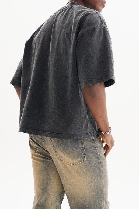 Vintage worn short T-shirt WM232