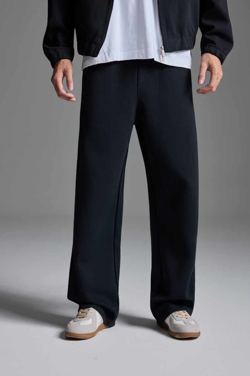 Scuba knit sweatpants Black