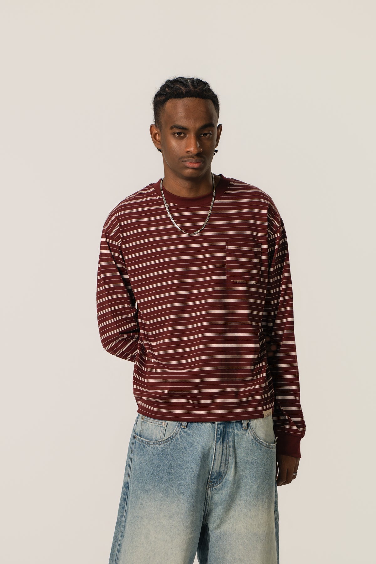 Striped Long Sleeve - WINE