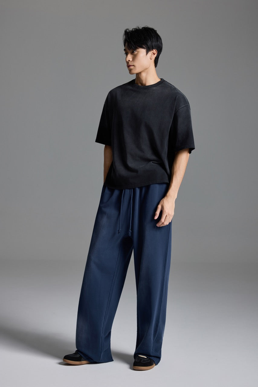Washed Basic Sweatpants NavyBlue