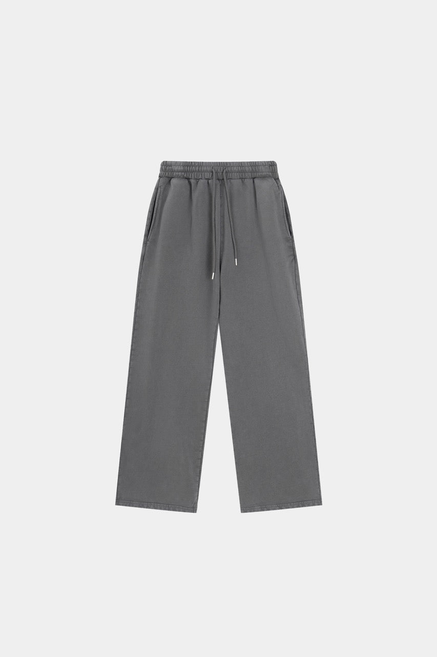 WASHED BASIC SWEATPANTS CHARCOAL