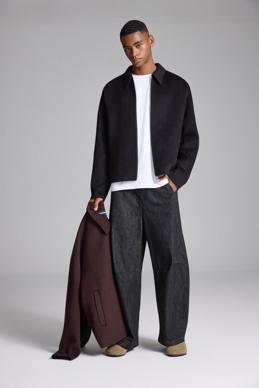 Veste en laine pure faite à la main