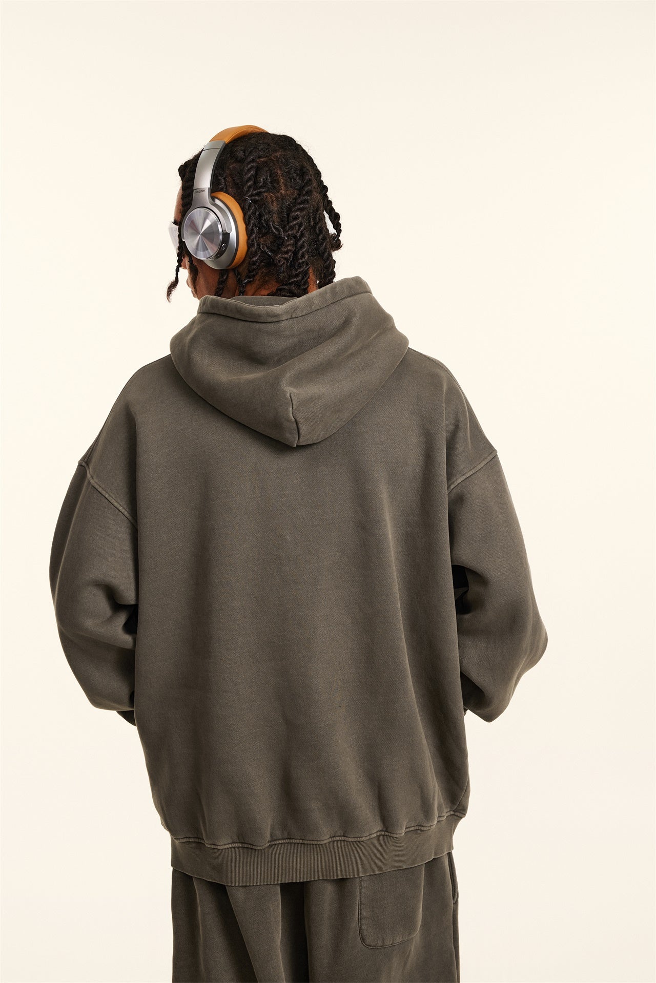 Basic vintage hoodie Coffee