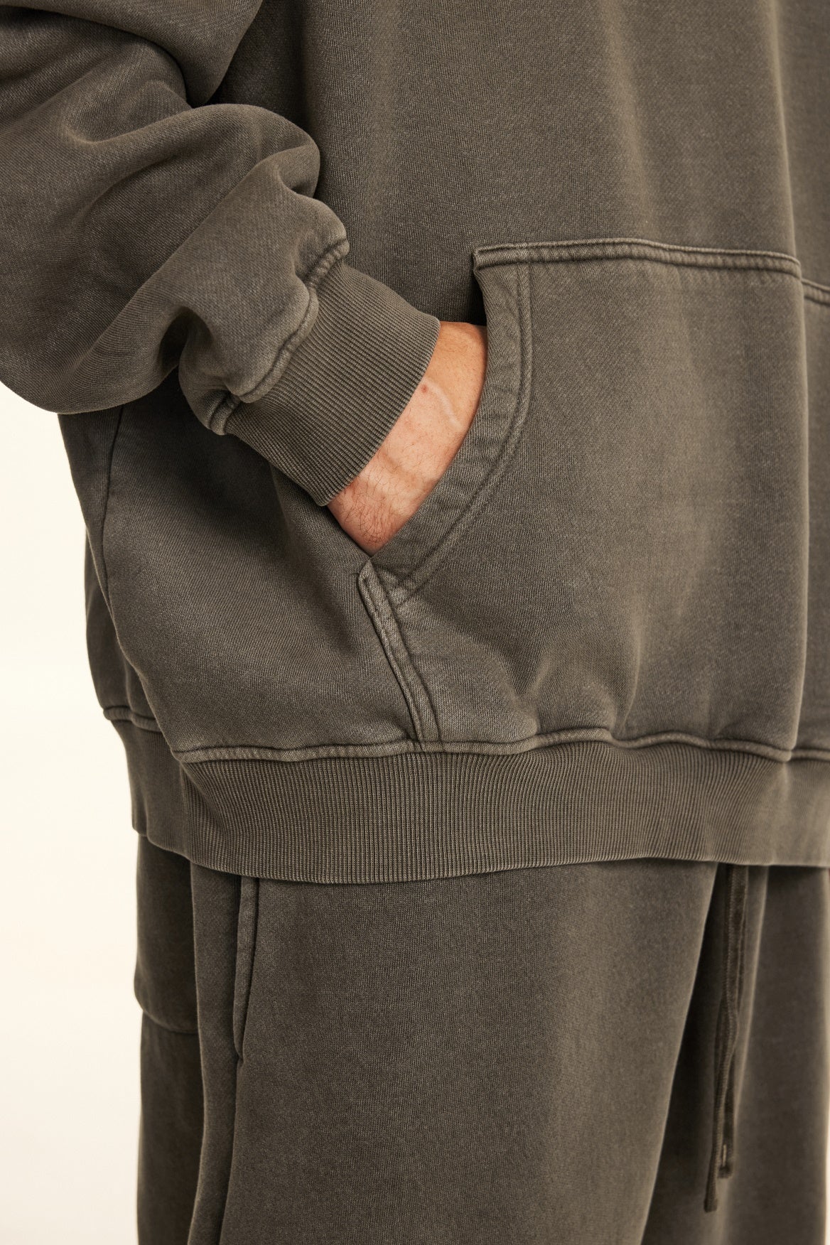 Basic vintage hoodie Coffee