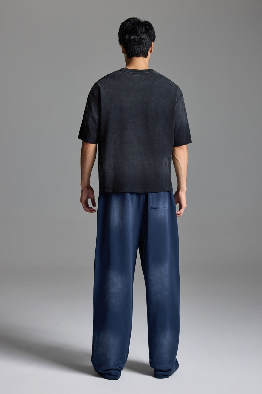 Washed Basic Sweatpants NavyBlue