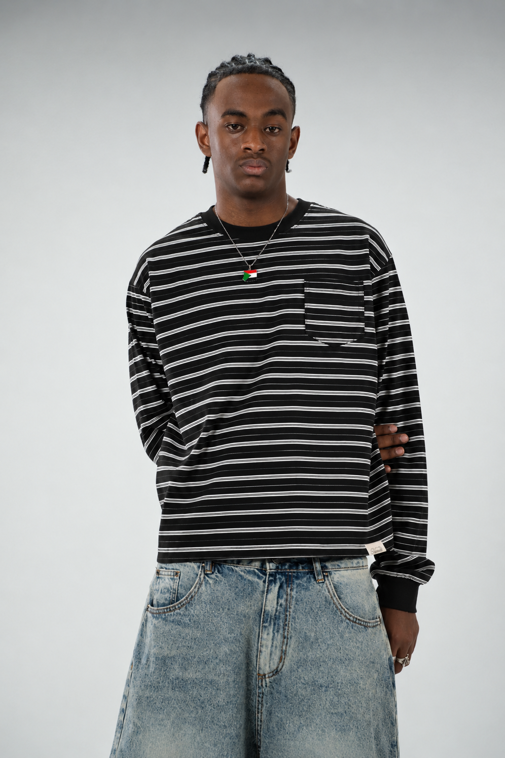 Striped Long Sleeve - Black